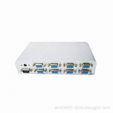 VGA Splitter, 1 x 8, 250MHz, Plastic Case